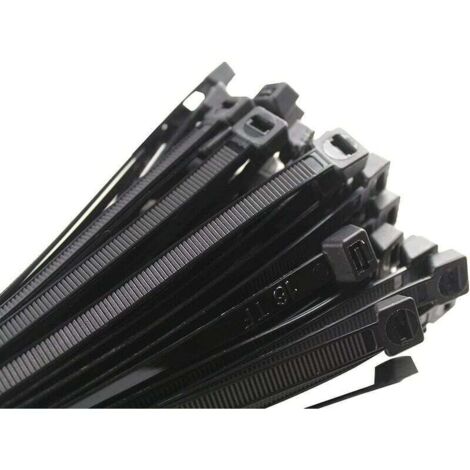 Bardusch-Collier de Serrage 200 x 2,5 mm, Attache Câble, Serre Câbles Rilsan Nylon, Colliers Serre-Cable 200mm, Noir, Lot de 1000 Pièces. (1/4)