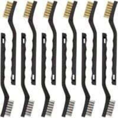 Bardusch-Lot de 12 Mini Brosses Métalliques en Acier Inoxydable Brosse pour Nettoyage en Laiton pour Nettoyer Frottement et Rouille des Scories de Soudage (1/4)
