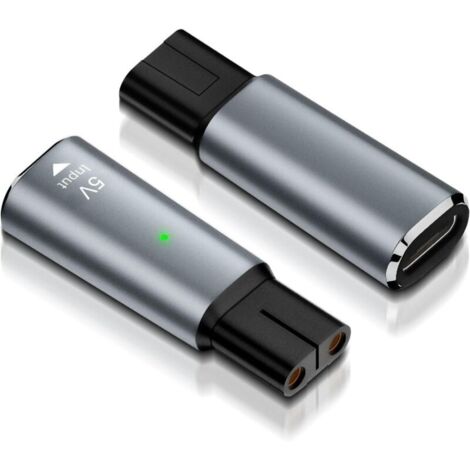 Bardusch 2Pcs Chargeur Rasoir 4.3V Adaptateur USB C, câble de Charge Adaptateur pour Philips OneBlade QP2724QP2834QP4530MG5910MG7910MG9510QP1924QP1324 (1/5)