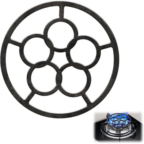Bardusch Réducteur de plaque de cuisson à gaz pour cafetière (1 pièce), support de plaque de cuisson à gaz de 18,4 cm (7,25 pouces), support universel pour quatre ou cinq plaques, réducteur antidérapa
