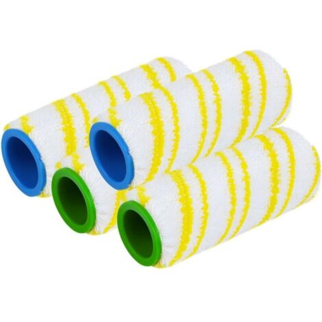 Bardusch Ensemble de 4 rouleaux en microfibre pour brosses d'aspirateurs Kärcher FC3, FC3D, FC5 et FC7  rouleaux de rechange lavables, grande capacité de rétention de poussière (1/5)