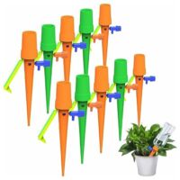 10pcs Irrigation Goutte à Goutte Kit, Piquets d'arrosage Automatiques avec 20pcs Support Anti-basculement, Convient à Toutes Les Bouteilles, pour Les Plantes d'intérieur et d'extérieur (20PCS),GU.B/bo