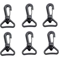 10PCS Mousquetons en Plastique, Mousqueton pivotant en Plastique pour Porte de poussée - Mousqueton Rotatif - Mousqueton Rotatif - Fermoir à Boucle pour Sangle, Noir