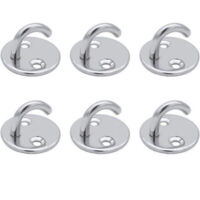 6 Pièces Crochet de Plafond M5 Crochet Ouverts Rend Ancre de Plaque Œil Acier Inoxydable Crochet de œil Plaque pour Suspendre Plante Ventilateur de Plafond Moustiquaire Une Lanterne