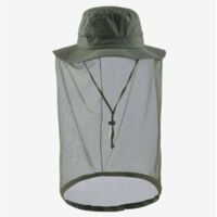 Chapeau d'apiculture avec moustiquaire/maille anti-insectes intégrée, protection du visage - Vert militaire