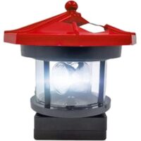 Bardusch-Solar Post Cap s'allume en extérieur, phare Solar Solar DIRIGÉ Lumineux jardin clôture jardin décoration extérieur décoration intelligente capteur balise lampe de poutre rotative rouge