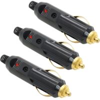 Bardusch-Prise Allume Cigare 12V Male, 3 Pièces 20A Prise Allume Cigare Male, Prise Allume Cigare, Prise Allume Cigare 12V, Prise 12V Allume Cigare, prises mâles pour allume-cigare 20 A
