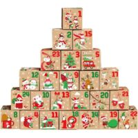 Bardusch-Boîte de Calendrier de l'Avent 777cm,24 Calendrier de l'Avent,Bricolage, boîte de Calendrier de Noël, Boîte de l'Avent, Bricolage Calendrier de l'avent en Carton Composé de 24 Boîtes
