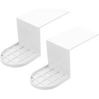 Bardusch-Lot de 2 porte-gobelets buanderie blancs – anti-fuite, rigides, pour doseurs lessive/adoucissant – organisation linge