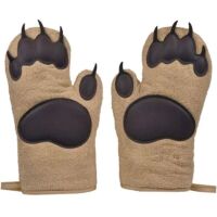 Bardusch-Cuisine cuisson barbecue épaississement pattes d'ours maniques et gants de four, four ours mains mitaines, 1 paire ensemble de 2