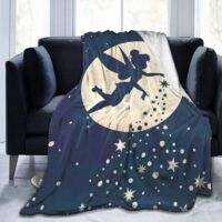 Bardusch-Jeté de lit doux Fée Clochette et fée volante Couverture chaude couvre-lit pour couvre-lit