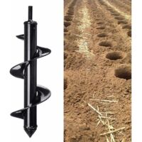 Bardusch-Tarière de jardin, tarière de jardin, tarière en spirale Tarière électrique Tarière électrique, perceuse rotative de jardin, outil de plantation pratique (220×40mm)