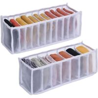 Bardusch - Organisateur de Tiroir Pliable - 2 pcs Rangement sous Vetement, Rangement Tiroir Vetement Organisateur Vetement, pour Chaussette
