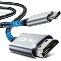 Bardusch - Câble USB C vers HDMI 2M, Type C vers HDMI Câble Ultra Haut Débit 4K UHD (Compatible Thunderbolt 4/3)