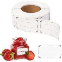 Bardusch 600 Etiquettes Autocollantes Bocaux,Autocollants Étiquettes Vierge,Etiquettes Autocollantes,Étiquettes Autocollantes Vierges Pour Bouteille,pour Bocaux,Enveloppe,Épices,Baking,Peut Écrire (3