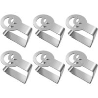 Bardusch Pince à Nappe en Acier Inoxydable 6 Pièces Pince de Nappe de Plein Air Pièces Attache Nappe de Table Clip Nappe Pince Nappe Clip Exterieur Ajustable Pince Nappe de Table de Extérieure