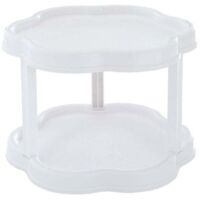 Bardusch-Cuisine a poser étagère a épices rotatives Étagère à Épices Porte Épice Rotative Étagère à Épice Support de Stockage epices rangement cuisine petit plateau tournant pour epices blanc,