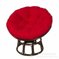 Bardusch-Coussin de chaise rond Papasan, coussin de jardin, coussin de fauteuil en rotin, coussin de fauteuil suspendu, coussin de fauteuil amovible intérieur et extérieur (4040cm rouge)