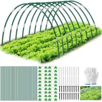 Bardusch-Arceau pour Serre Tunnel,Cerceau pour Serre de Jardin,Arceau pour Tunnel Serre de Jardin,Garden Arceaux pour Serre Tunnel (Vert/30 pièces)