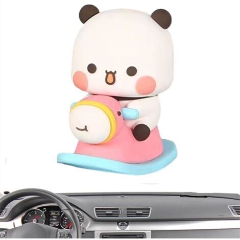 Figurine Panda Solaire Oscillant – Porte-Bonheur Pour Voiture, Bureau Ou Chambre – Décoration Énergie Solaire, Artisanal, Cadeau Sympa