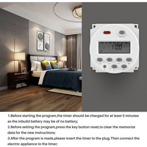 New LCD Digital Control Power Programmable Timer DC 12V 16A Time Relay ...