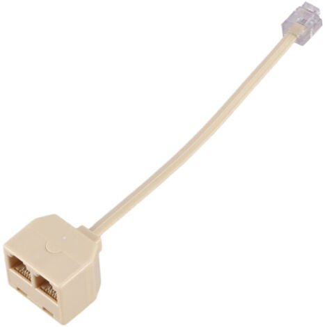 RJ11 6P4C 2 voies telephone sortie adaptateur Jack ligne de separation ...