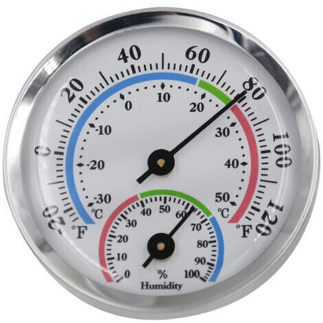 Thermo hygromètre,Outil de mesure électronique, pour le contrôle du climat intérieur, analogique, avec zones de confort, contrôle de la température et de l'humidité de l'air (1/5)