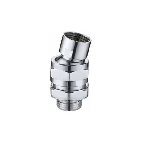 Pommeau de douche pluie rotule réglable pommeau de douche pommeau de douche en laiton aérateur de douche raccord pour pommeau de douche raccord de douche G 1/2 chrome poli (1/5)