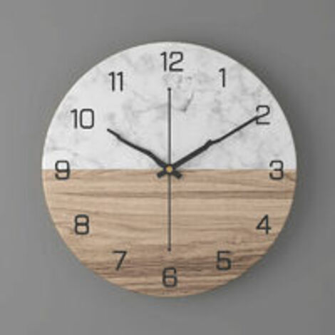 Horloge murale en métal de 30 cm, design moderne, silencieuse et décorative, style rétro pour la maison (1/5)