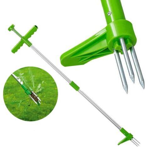 Weed Puller, Stand Up Weeder Hand Tool, 3-Claw Detachable Weeder Tool with Long Handle, for Lawn, Yard, Garden, Crabgrass, Dandelion Picker, Garden Tools (1/5)