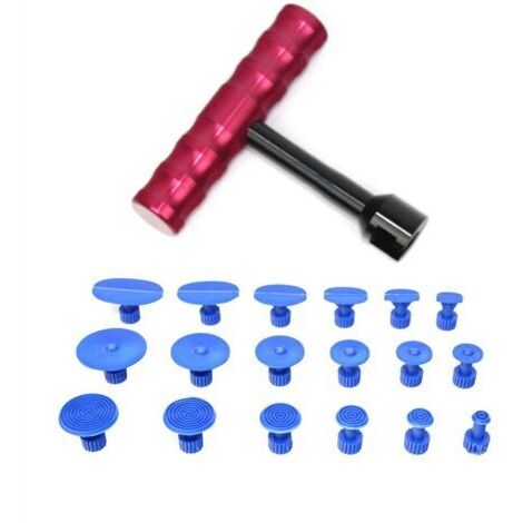 Outils de réparation de Dent de carrosserie de Voiture à poignée en T, Kits de réparation de Retrait de Dent d'automobile sans Peinture avec languettes d'extracteur de (1/5)
