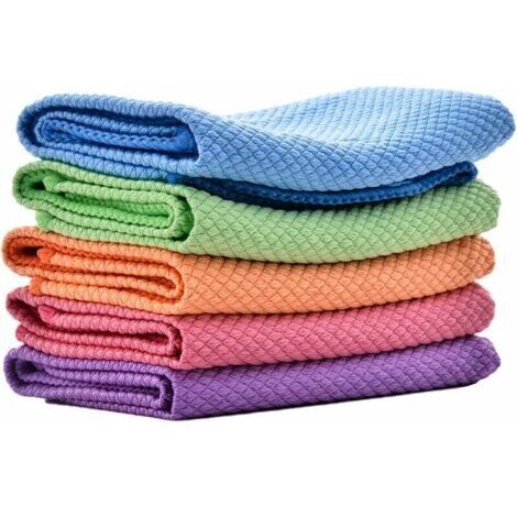 Chiffon de nettoyage en microfibre Chiffon de nettoyage pour vitres 6 morceaux(30x40cm) (1/5)