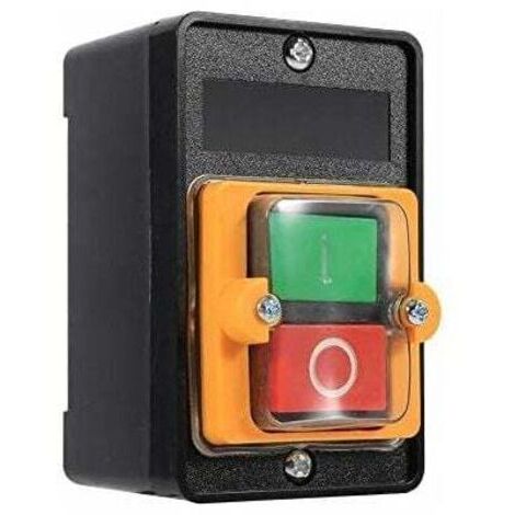 interrupteur à bouton-poussoir, interrupteur de sécurité, arrêt d'urgence 78mm coupe étanche marche/arrêt 380v 10A accessoires de machine-outil accessoires à bouton-poussoir étanche (1/5)