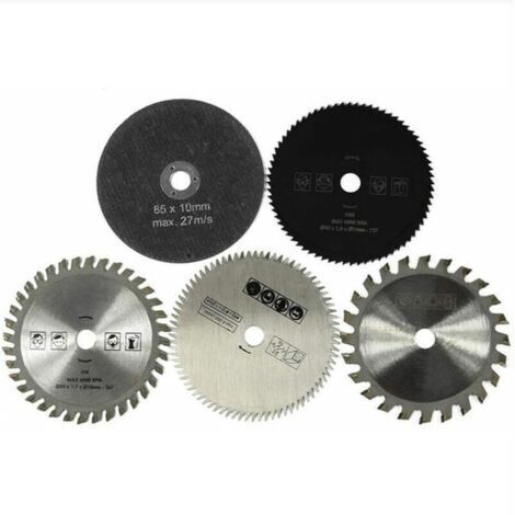 5 pièces/ensemble 85mm diamètre 10mm diamètre intérieur rotatif, petite lame de scie circulaire en alliage dur outils de coupe rotatifs (1/5)