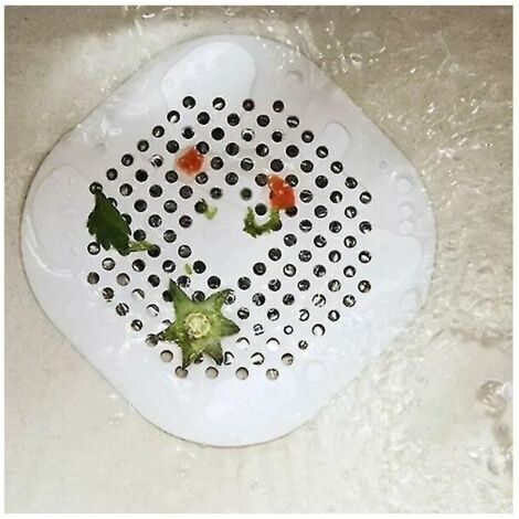 5 pièces/ensemble filtre anti-colmatage salle de bain drain sol évier crépine cuisine, blanc