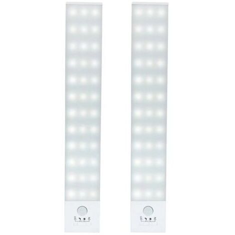 Lampe Placard 36 LED, Rechargeable USB Sans Fil LED Lampe de Placard à Détecteur de Mouvement, Lampe de Placard étude de Cuisine Veilleuse de Placard Armoire Escalier Couloir Lampe (2 Pack) (1/5)