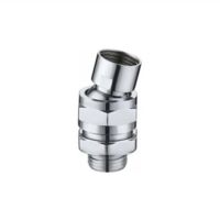 Pommeau de douche pluie rotule réglable pommeau de douche pommeau de douche en laiton aérateur de douche raccord pour pommeau de douche raccord de douche G 1/2 chrome poli