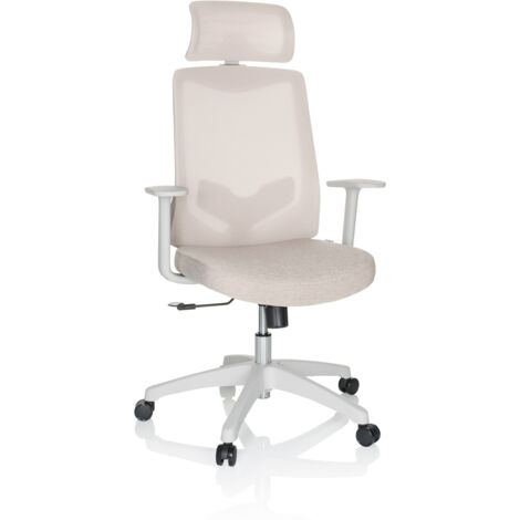 Chaise de bureau pivotante en maille MIKEO W hjh OFFICE assise tissu