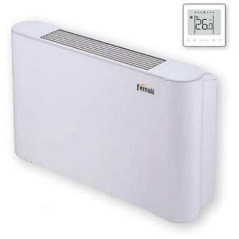 Ventilconvettore a pavimento/soffitto da arredo Ferroli Fan Coil JOLLY TOP - 3 Velocità Bianco VM250 Pot. Frig. 2,65 Kw - Pot. Term. 6,19 Kw TERMOSTATO INCLUSO