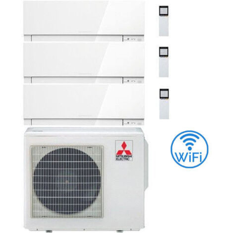 Climatizzatore Condizionatore Mitsubishi Kirigamine Zen Wifi Bianco Trial Split Inverter 7000 + 9000 + 9000 BTU con U.E. MXZ-3F54VF classe A+++ /A++ NOVITÁ