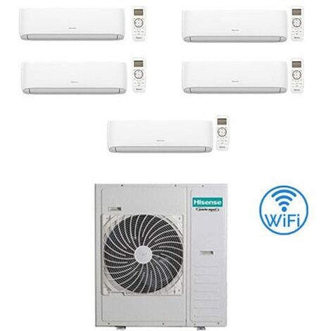 Climatizzatore Condizionatore Hisense Hi Comfort Wifi R32 Penta Split Inverter 9000 + 9000 + 12000 + 12000 + 12000 BTU con U.E. 5AMW125U4RTA