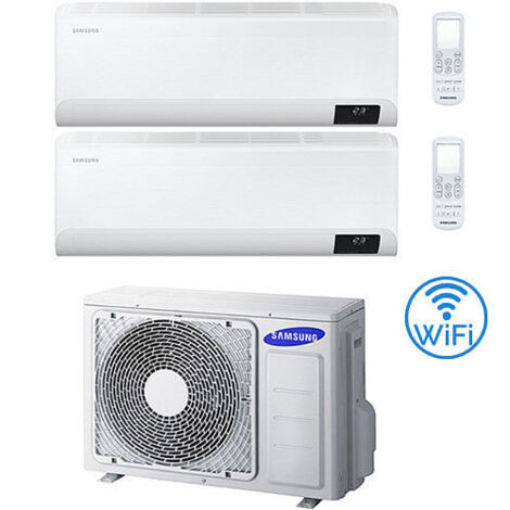 Climatizzatore Condizionatore Samsung CEBU R32 Wifi Dual Split Inverter 9000 + 9000 BTU con U.E. AJ050TXJ2KG/EU NOVITÁ Classe A+++/A++
