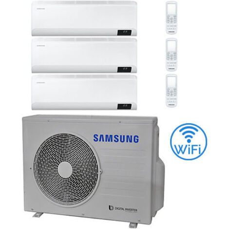 Climatizzatore Condizionatore Samsung CEBU R32 Wifi Trial Split Inverter 9000 + 9000 + 12000 BTU con U.E. AJ052TXJ3KG/EU NOVITÁ Classe A+++/A++