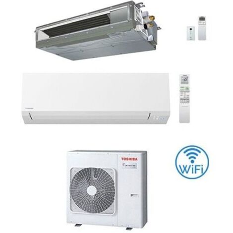 Climatizzatore Condizionatore Toshiba Canalizzabile + Shorai Edge R32 Dual Split Inverter 16000 + 16000 (15000 + 15000) BTU con U.E. RAS-5M34U2AVG-E NOVITÁ classe A++/A+ (1/5)