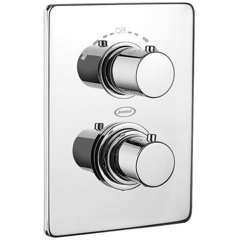 Gruppo incasso doccia Jacuzzi termostatico serie Sunset con rubinetto di arresto e deviatore rotativo 2 uscite 0SU00444JA01 cromo