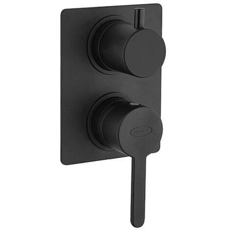 Miscelatore Jacuzzi incasso per doccia serie Sunset YO con deviatore rotativo a 2 uscite 0SUYO400JA01 nero opaco