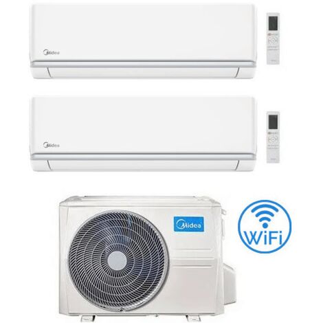 Climatizzatore Condizionatore Midea Elegance R32 Dual Split 9000 + 12000 BTU con U.E. M2OH-14HFN8-Q INVERTER Classe A++/A+