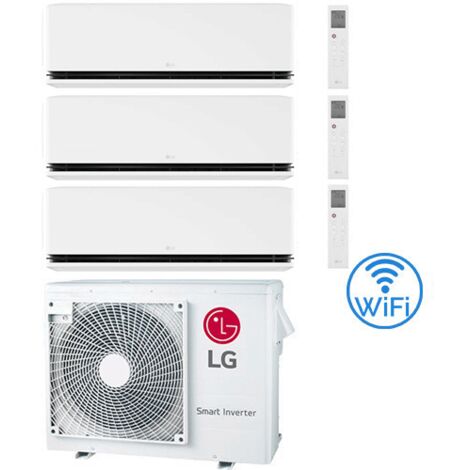Climatizzatore Condizionatore LG Dualcool Deluxe R32 Wifi Trial Split Dual Inverter 9000 + 9000 + 9000 BTU con U.E. MU3R19 NOVITÁ Classe A+++/A++