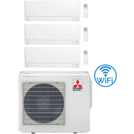 Climatizzatore Condizionatore Mitsubishi MSZ-AY Wifi R32 Trial Split Inverter 7000 + 7000 + 12000 BTU con U.E. MXZ-3F54VF Classe A+++/A++