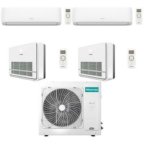 Climatizzatore Condizionatore Hisense Console R32 Quadri Split Hi comfort + Console Inverter 9000 + 9000 + 9000 + 9000 BTU con U.E. 4AMW81U4RJC NOVITÁ Classe A++/A+ (1/5)